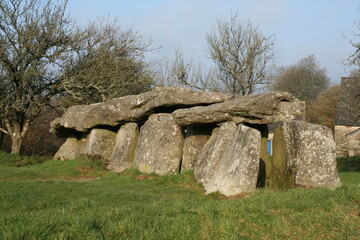 Gallery grave at Mougau-Bihan in Commana, Brittany, France - Allée couverte du Mougau-Bihan à...