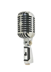 Fototapeta premium retro microphone isolated on white background. This has clipping path.