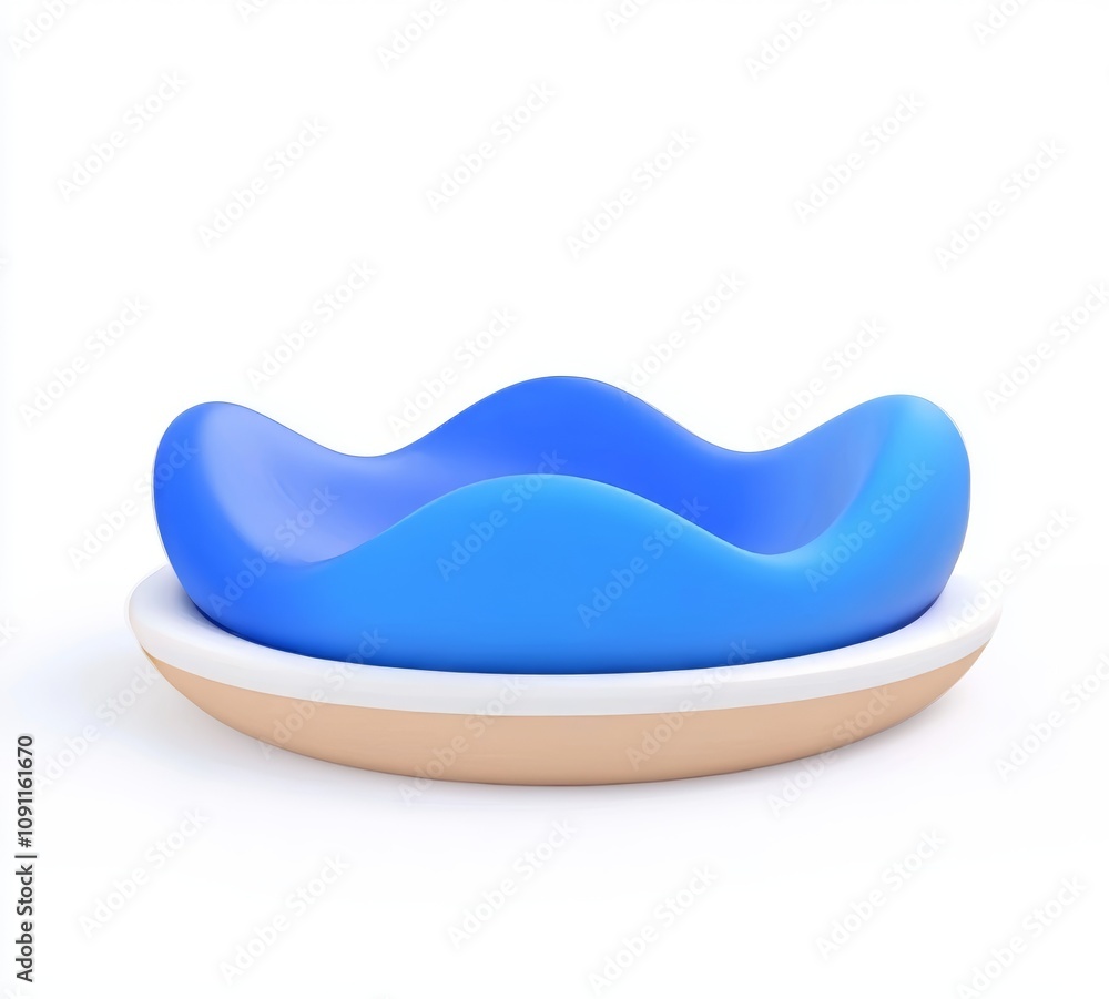 Poster an abstract geometric morphism object with transparent plastic and liquid wave forms with hologram r
