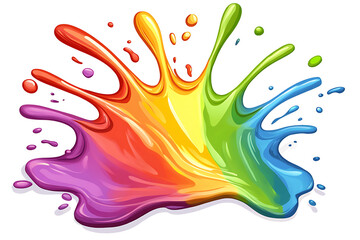 Obraz premium A vibrant splash of rainbow colors, symbolizing creativity and artistic expression.