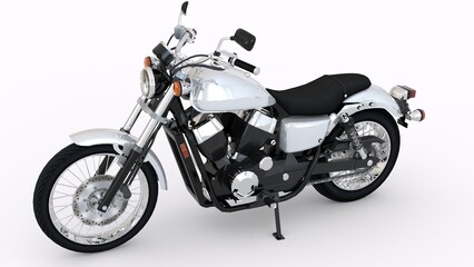 Obraz premium two wheeler superbike with white background