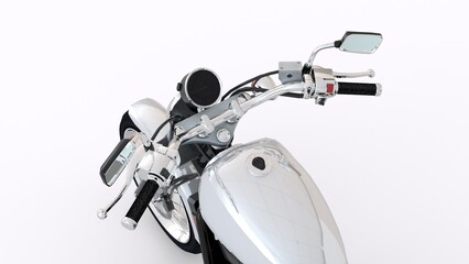 two wheeler superbike with white background