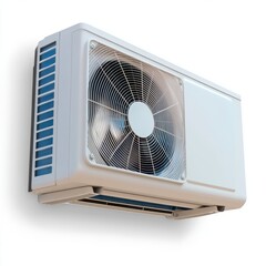 Air condition outdoor unit isolated on white background