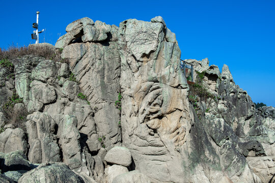 The curiouse abstract aged flate and cracked rock.