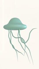 Fototapeta premium 3d Jellyfish with white background