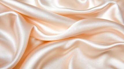 Obraz premium Elegant silk fabric draped textile close-up soft textures neutral tones stylish presentation fashion concepts for home decor