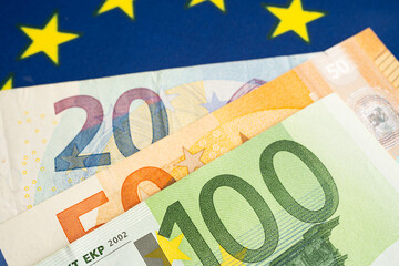 Euro banknote cash money, finance economic banking business exchange market.