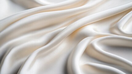 Obraz premium Elegant white fabric texture textile industry close-up photography soft environment aesthetic viewpoint luxury concept