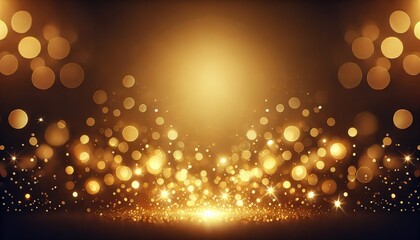 Golden Light Horizontal Bokeh Bliss