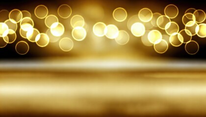 Golden Light Horizontal Bokeh Bliss