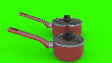 Obraz premium cooking utensils with green background