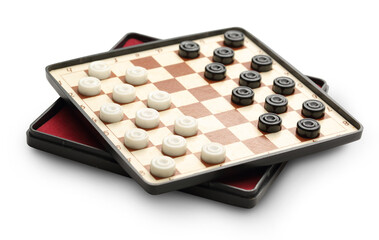 Travelling draughts on playing field