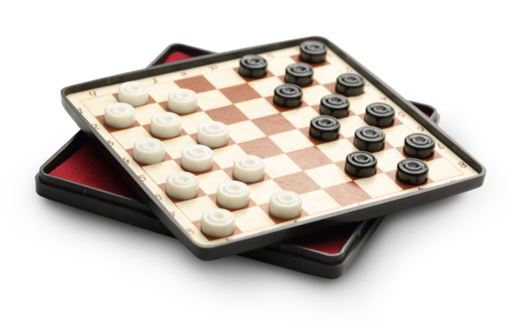 Travelling draughts on playing field