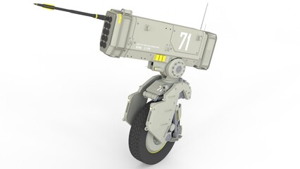 rocket launcher bike with white background