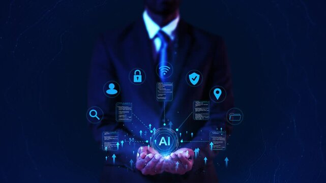 Digital Mind Brain AI, Machine learning Artificial Intelligence Technology engineering. Big Data Array Concept. Business, Internet network Robotics neural network thinks virtual screen Data Science