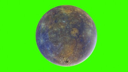 Fototapeta premium mercury planet with green background