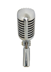 Fototapeta premium retro microphone isolated on white background. This has clipping path.