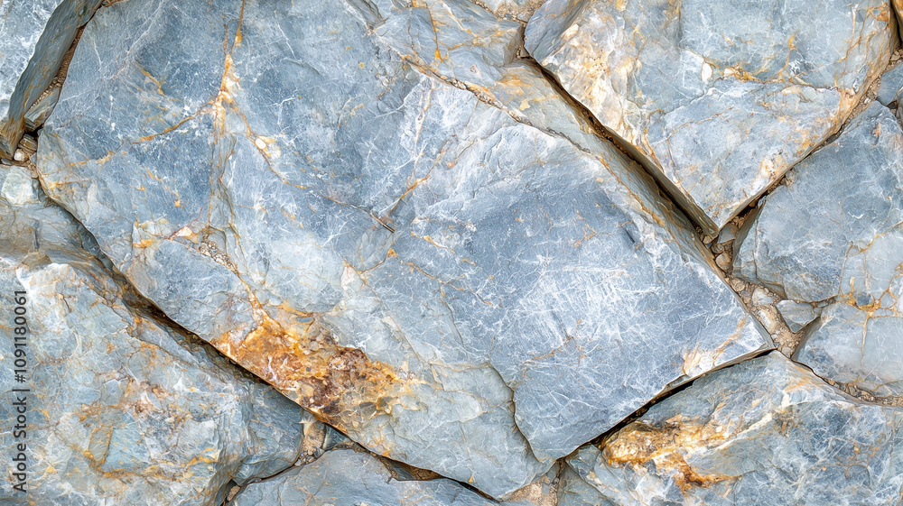 Poster Rough granite texture with visible cracks and natural color variations, showcasing rugged and earthy appearance. Perfect for backgrounds or design elements