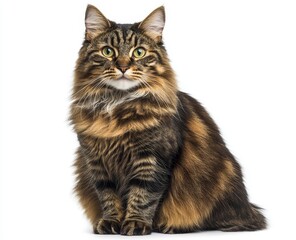 Maskerade Neva looking at camera, isolated on white