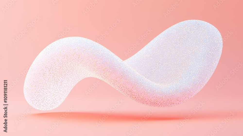 Aufkleber fluid abstract shape minimalist studio 3d render soft color palette aesthetic modern design concept