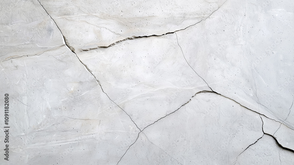 Poster cracked polished concrete surface with visible texture and subtle color variations, showcasing natur