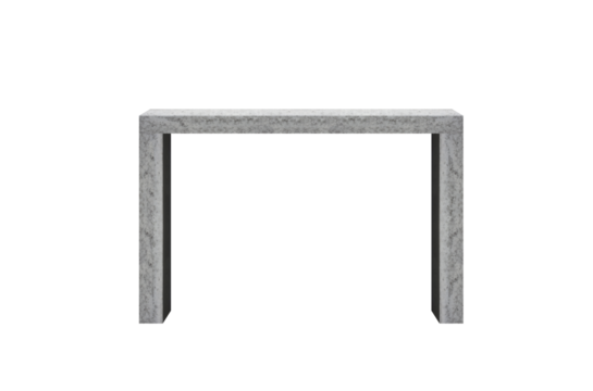 Half frame of concrete blocks. On isolated transparent background.
