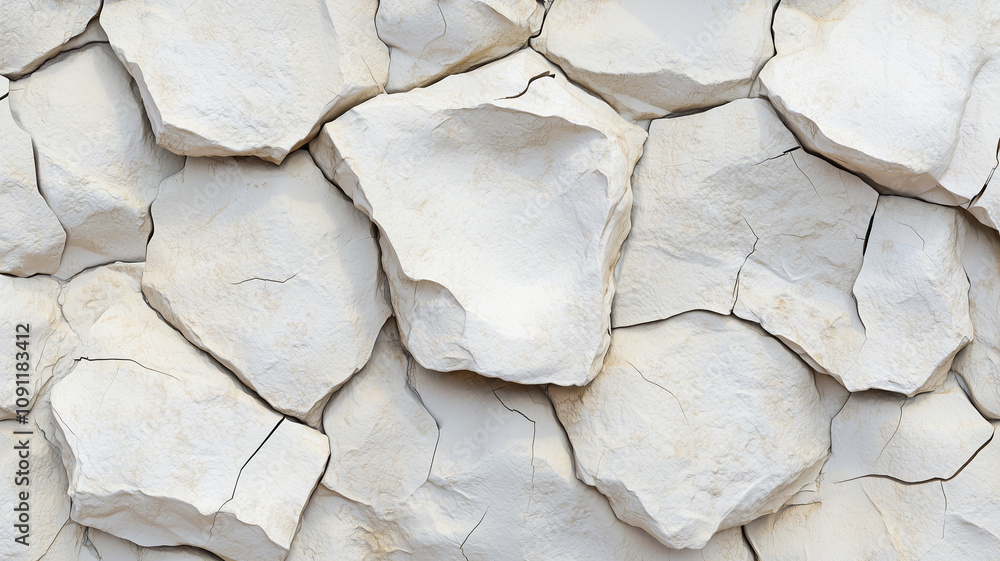 Aufkleber close up view of smooth, cracked rock texture with irregular shapes and natural patterns, showcasing unique geological formation