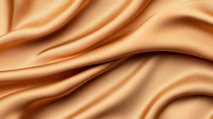 Obraz premium Elegant satin fabric close-up textile photography soft surface warm tones detailed texture fashion concept