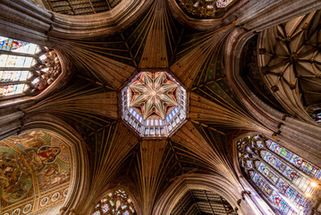 Interior View of Octagon Tower in Ely Cathedral