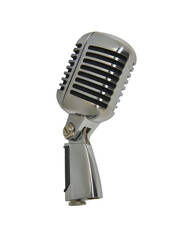 Fototapeta premium retro microphone isolated on white background. This has clipping path.
