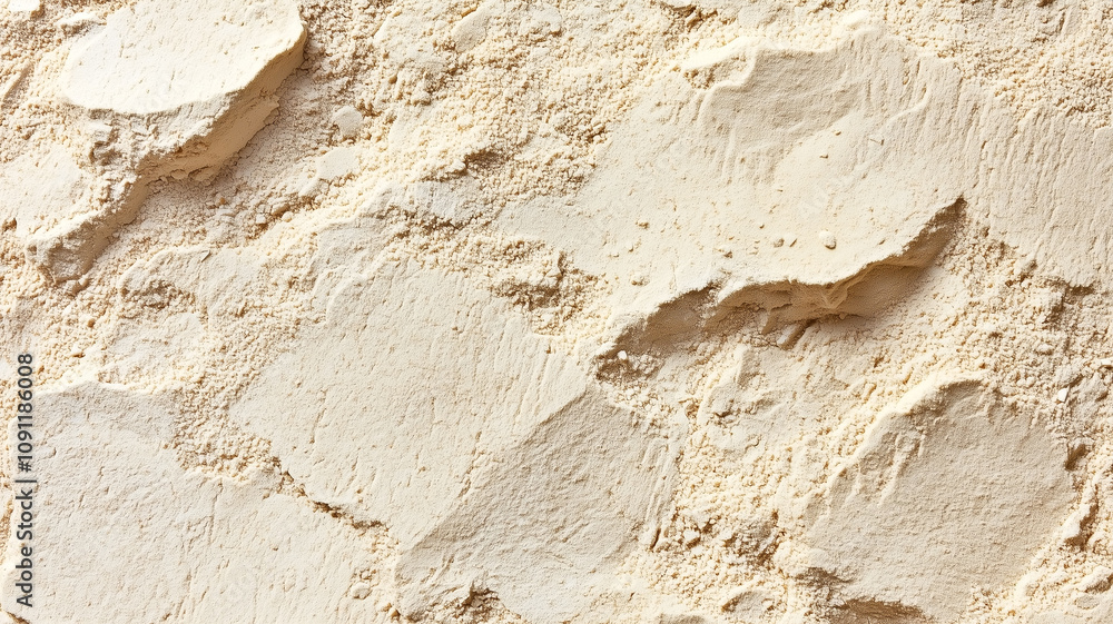Aufkleber textured surface of coarse sand is shown in top view, highlighting its rough and uneven appearance. 