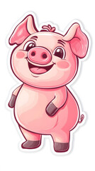  Cute Pig Holding a Heart