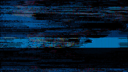 Glitch noise static television VFX. Visual video effects stripes background, CRT tv screen no signal glitch effect