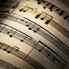 macro photo of a music sheet