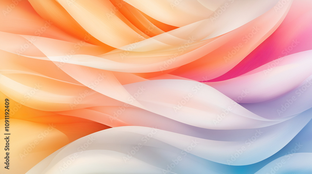 Poster abstract flowing fabric: a vibrant symphony of color and texture, with soft, flowing fabric draped i