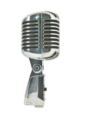 Fototapeta premium retro microphone isolated on white background. This has clipping path.