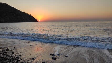 Dawn at sea. Turkey