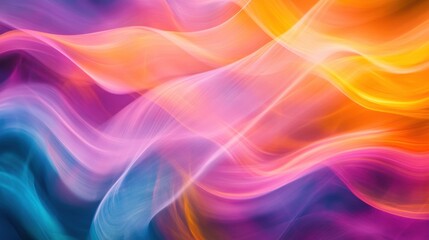 Obraz premium Abstract Colorful Swirls Vibrant Hues, Dynamic Curves, Flowing Design, Smooth Texture, Artistic Back