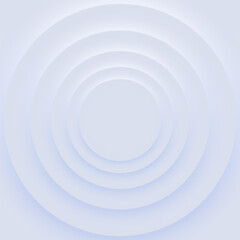 Obraz premium Abstract concentric neomorphism design. Soft circular gradient layers creating depth, minimalist style, ideal for backgrounds or modern visual effects.