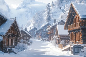 Winter in the village