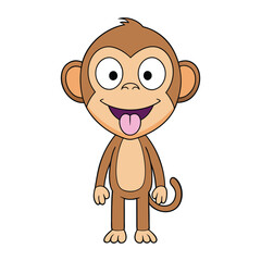 Obraz premium Cute Cartoon Monkey Vector Illustration in Various Styles for Creative Projects