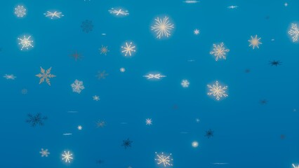 Abstract Winter Background with Snowflakes