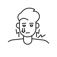 Obraz premium Myasthenia gravis color line icon. Autoimmune diseases.