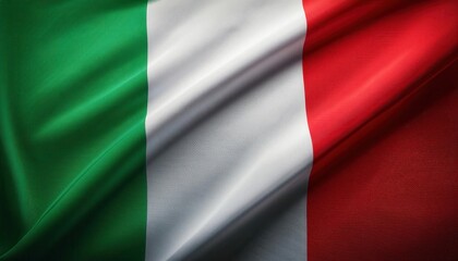 Obraz premium Vivid Representation of the Italian Tricolor Flag. Celebrating Italy's National Identity, Historical Significance, and Cultural Legacy Through the Iconic Green, White, and Red Stripes in Elegant Fabri