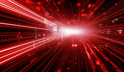 Fototapeta premium Red and white abstract technology background