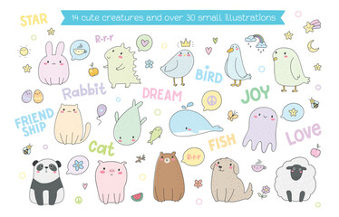 Cartoon cute vector illustration