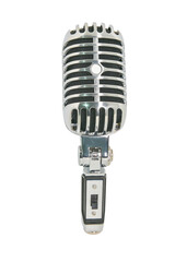 Fototapeta premium retro microphone isolated on white background. This has clipping path.