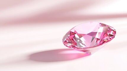 A striking pink tourmaline gem isolated on a white background, capturing its vibrant hue and stunning clarity, representing love and compassion.