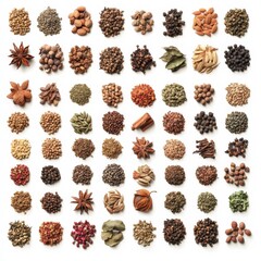 Spices & herbs on white