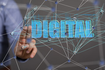 Big data and artificial intelligence concept. Machine learning and cyber mind domination